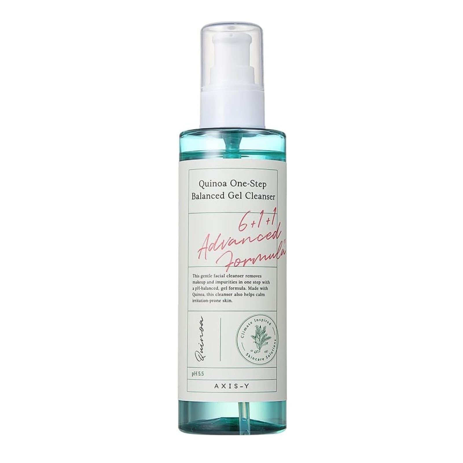 AXIS-Y Quinoa One Step Balanced Gel Cleanser - Deep Hydrating Makeup Remover Facial Cleansing Gel - Vegan Korean Skin Care Face Wash for All Skin Types - 6.08 fl. oz.